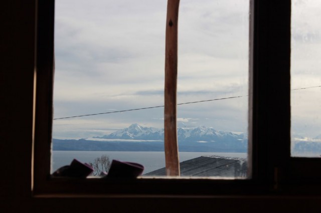vue de la chambre (avec mes chaussettes qui prennent l'air)