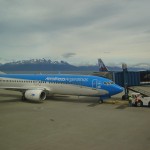 A l'aéroport d'Ushuaia, sur le départ pour El Calafate
