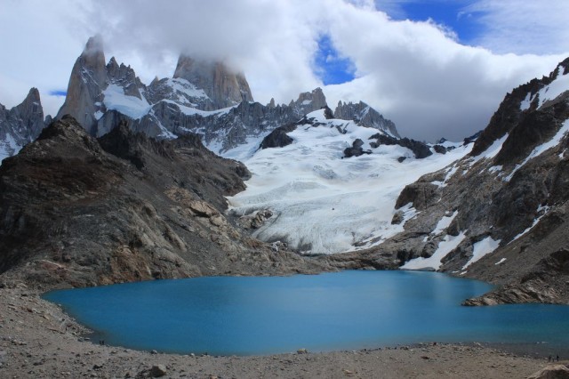 arrivée à la laguna de los tres