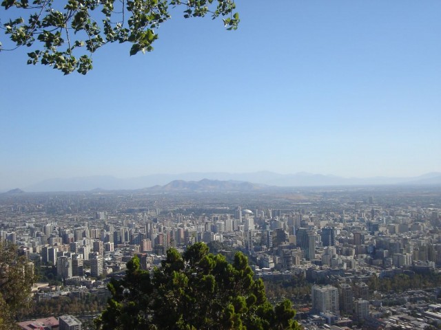 Santiago: vue du cerro San Cristobal